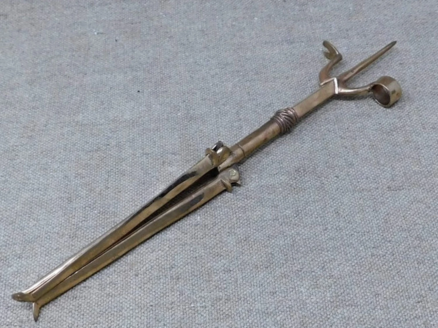 Pair Of Folding Pricket Brass Candlesticks 13th/15thC BUNDLE - Image 4