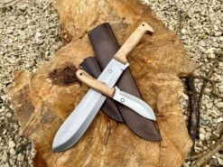 Skinning Knife And Camp Knife Bushcraft Bundle