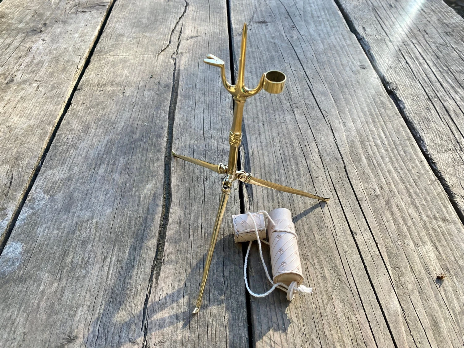 Needlecase And Folding Pricket Brass Candlestick BUNDLE - Image 2