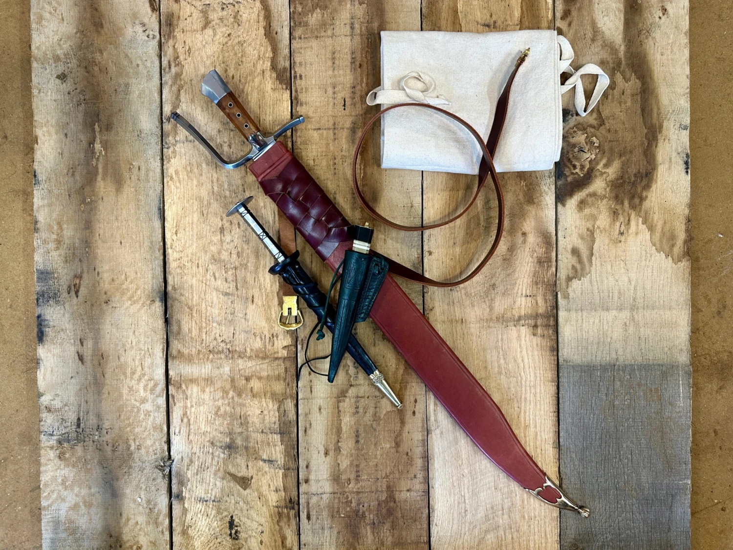 15th-16thC Grosses Messer Medieval Sword Bundle With FREE Sword Bag - Image 6