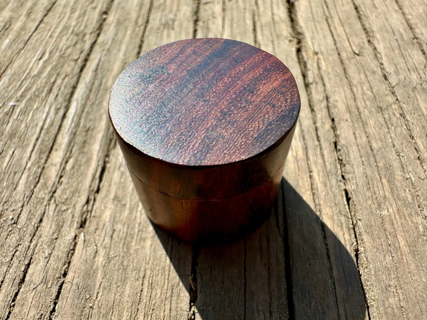 Wooden Box With Two Bone Dice - Image 4