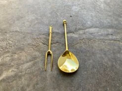 Brass Spoon And Two Tine Fork BUNDLE