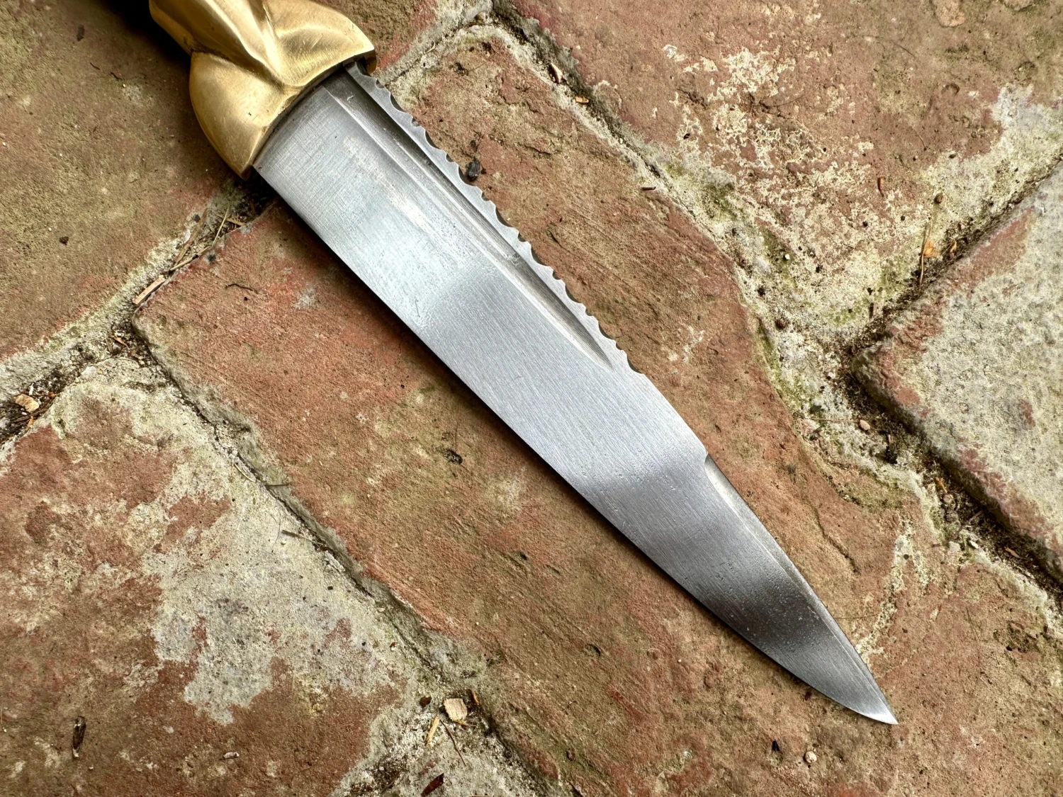 18thC Short Brass And Wood Dirk - Image 5