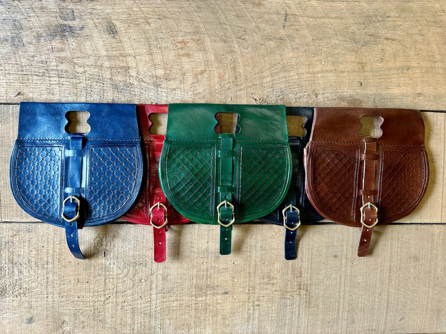 13th-15thC Rounded Belt Pouch