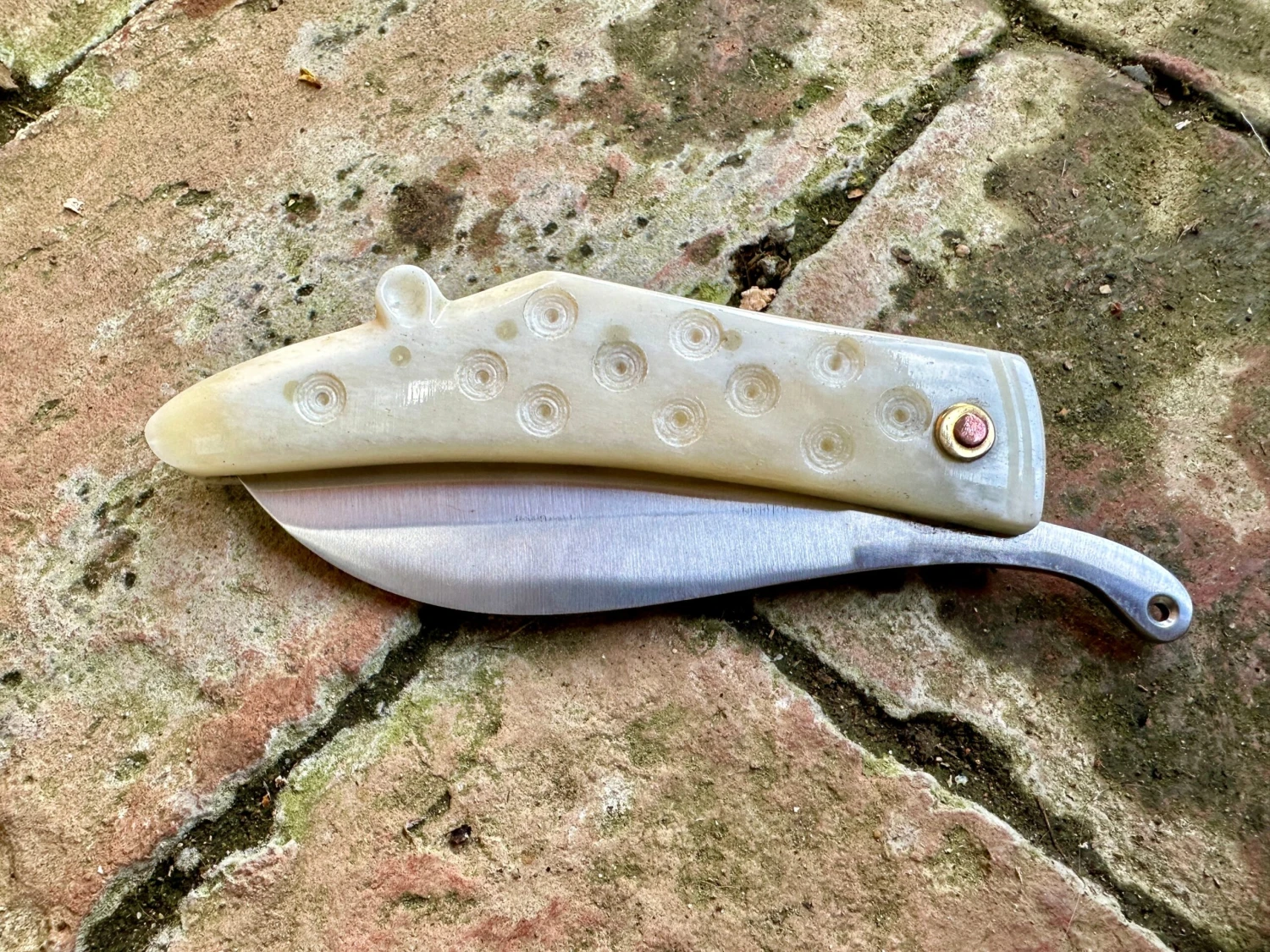 14thC-15thC Zoomorphic Folding Knife In Horn Or Bone - Image 6