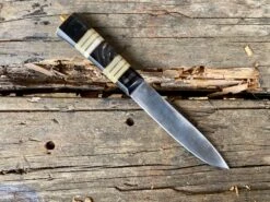 Horn And Bone Layered Medieval Eating Knife 14th To Early 16thC