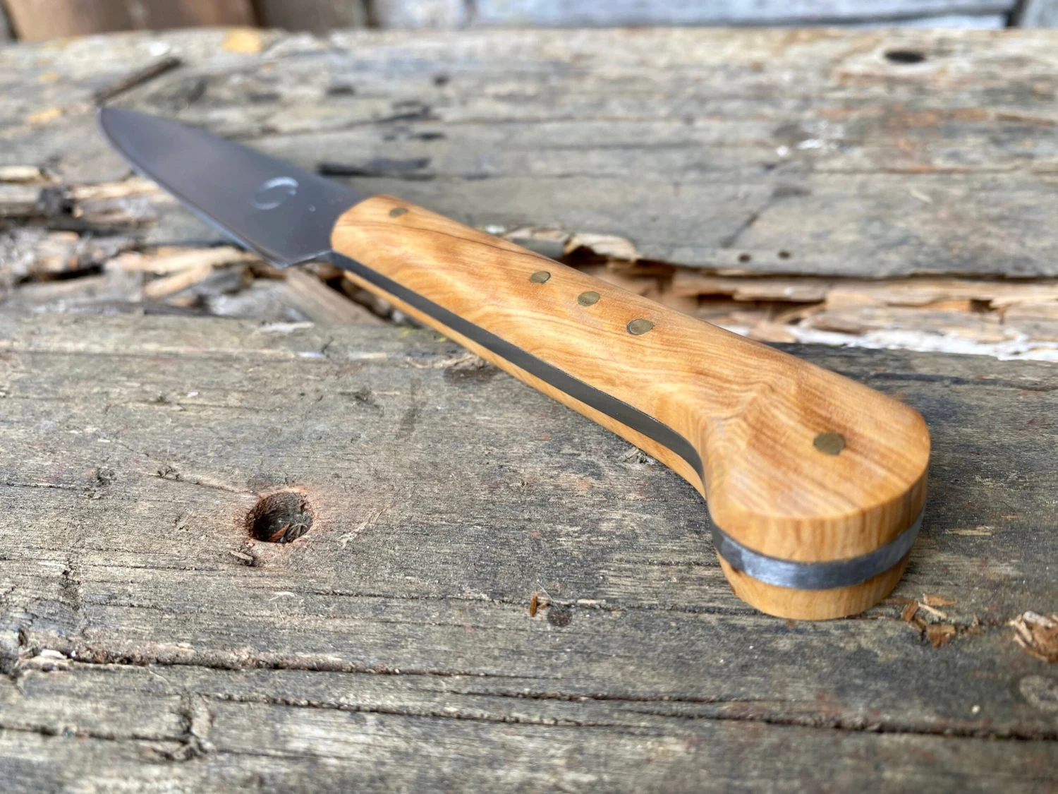 Low Status Medieval Eating Knife Wood Handle 13th-15thC - Image 2