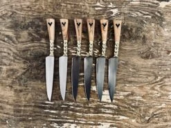 Heart Medieval Eating Knife In Olive Wood 14-15th Century