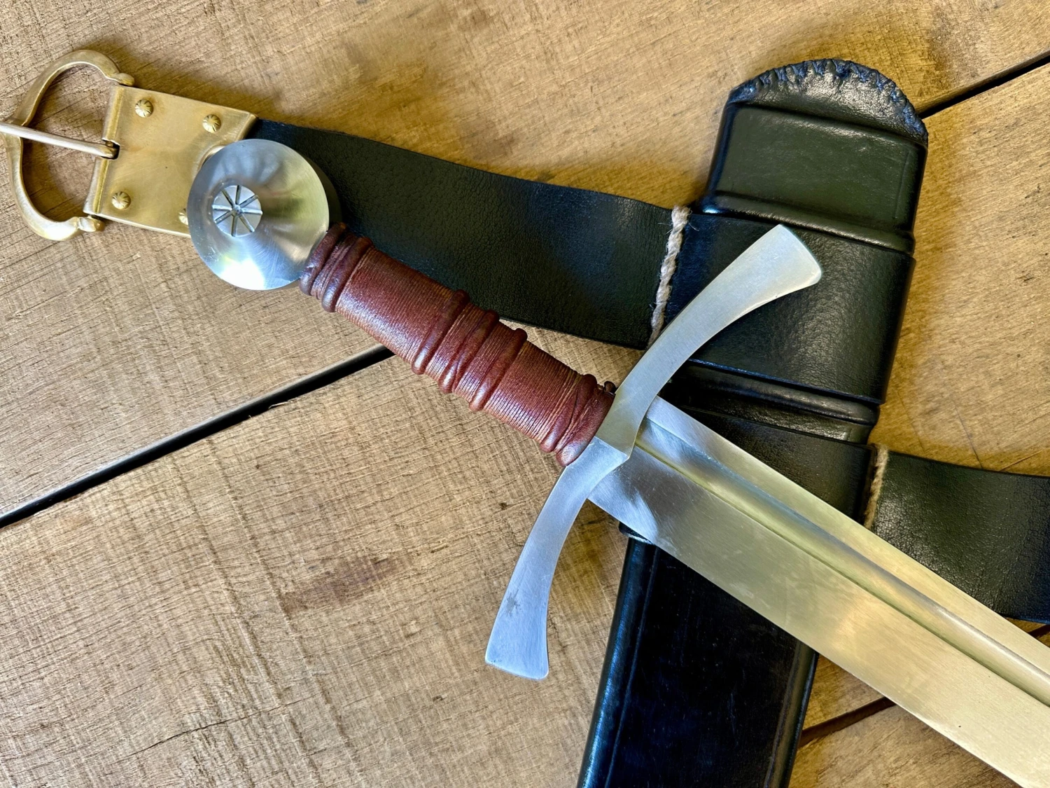 Clip Point Falchion Medieval Sword - 14th Century - Image 11