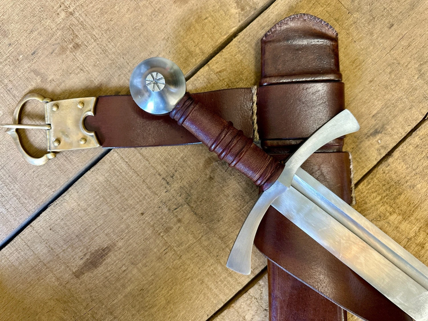 Clip Point Falchion Medieval Sword - 14th Century - Image 9