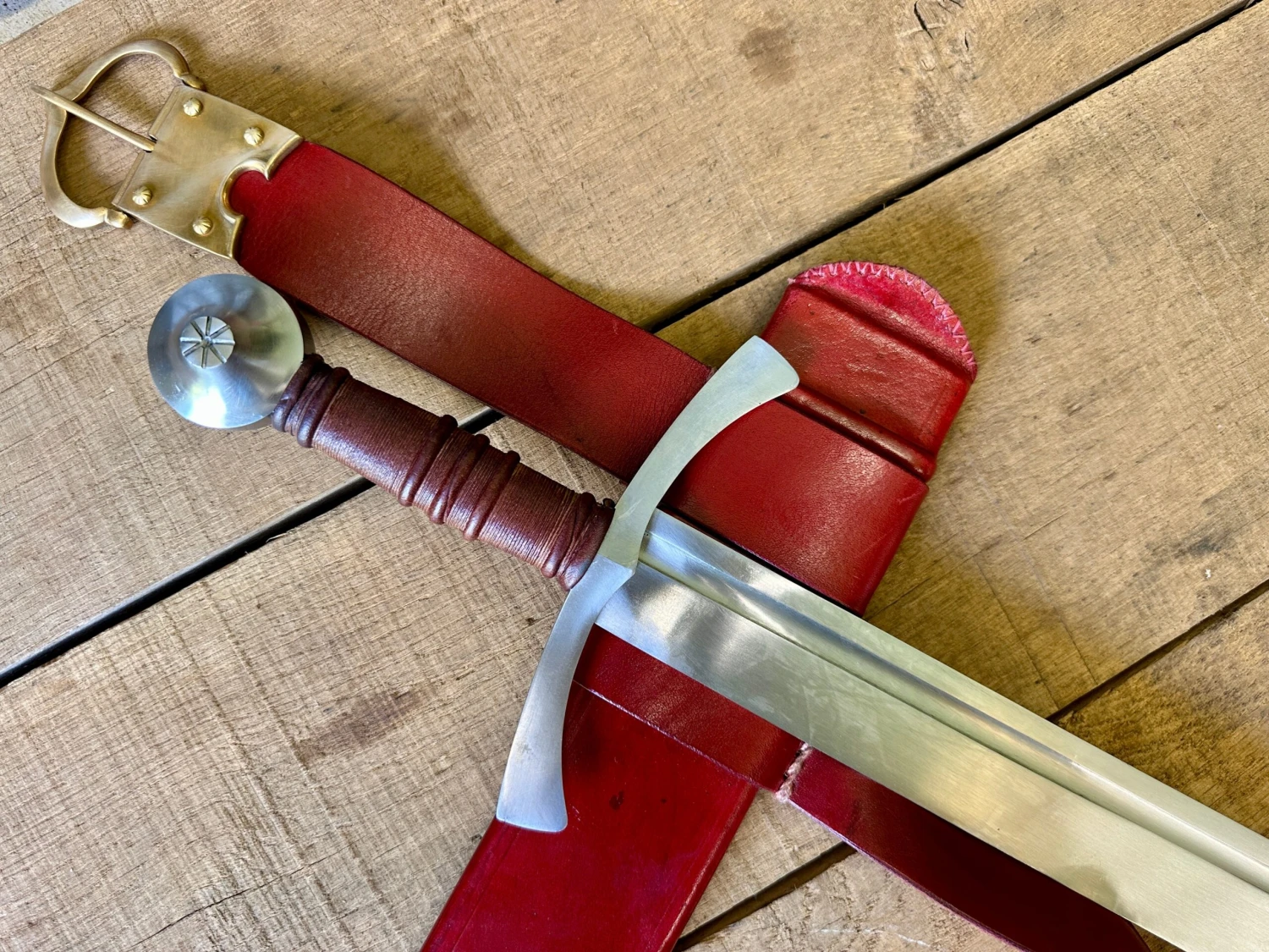 Clip Point Falchion Medieval Sword - 14th Century - Image 10